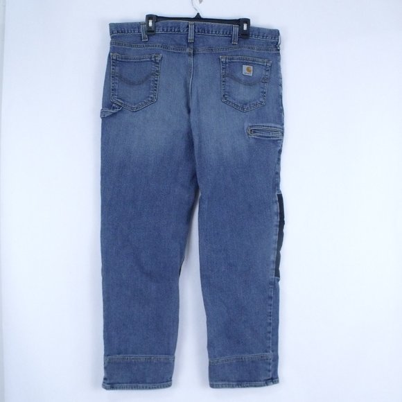 Carhartt 5 Pocket Work Jeans Knee Pad Slots 42x32 - Picture 4 of 7